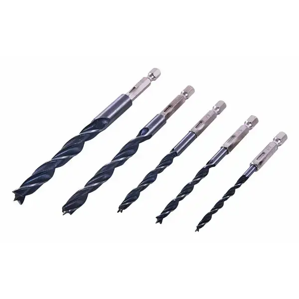 amtech 5pc Hex Shank Wood Drill Bit Set