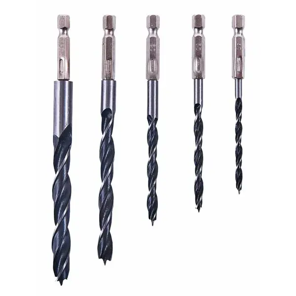 amtech 5pc Hex Shank Wood Drill Bit Set