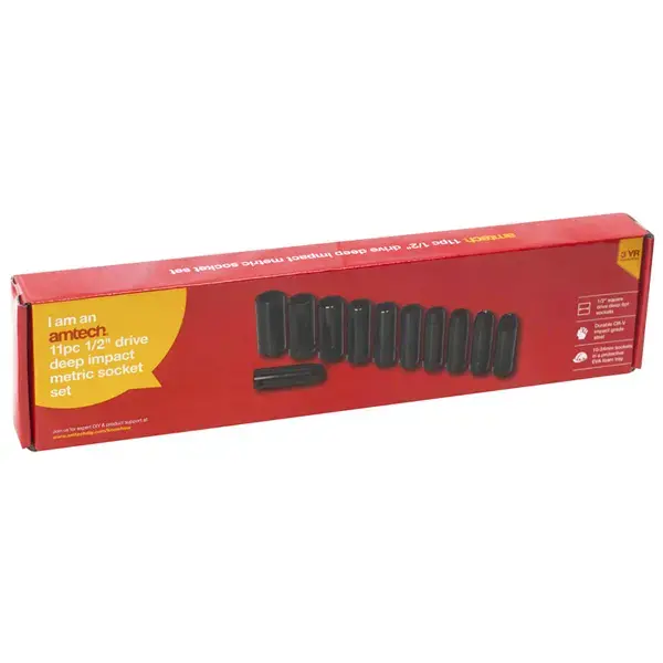 amtech 11pc 1/2 Deep Impact Socket Set (Replace I7200)
