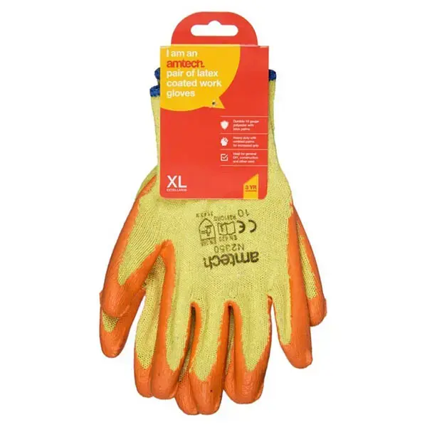 amtech Latex Palm Coated Gloves XL Size 10
