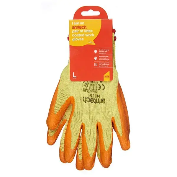 amtech Latex Palm Coated Gloves Large Size 9