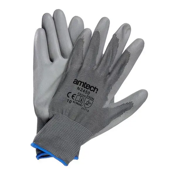 amtech Light Duty PU Coated Palm Gloves Grey XL Size 10