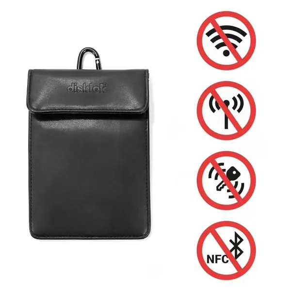 DISKLOK RFID Faraday Signal Blocking Wallet, 17.5Cm