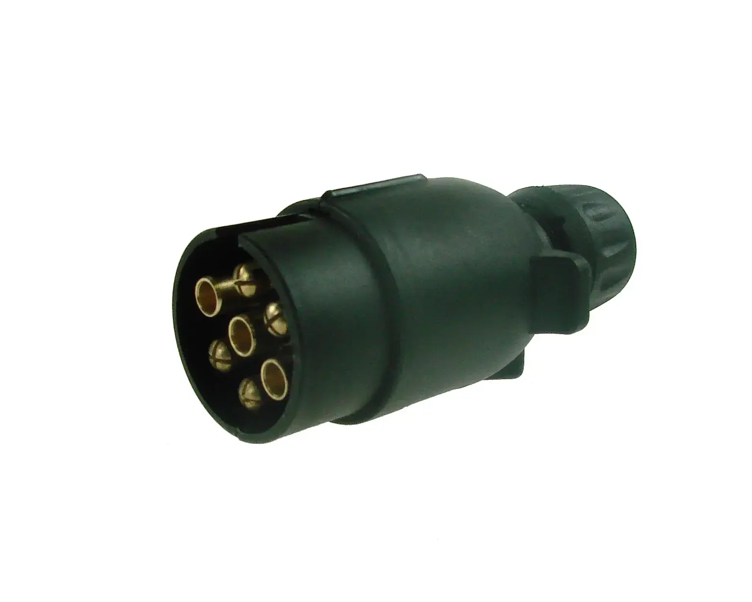 Maypole 12N 7 Pin Black Plastic Plug Caravan Electric Trailer Plug