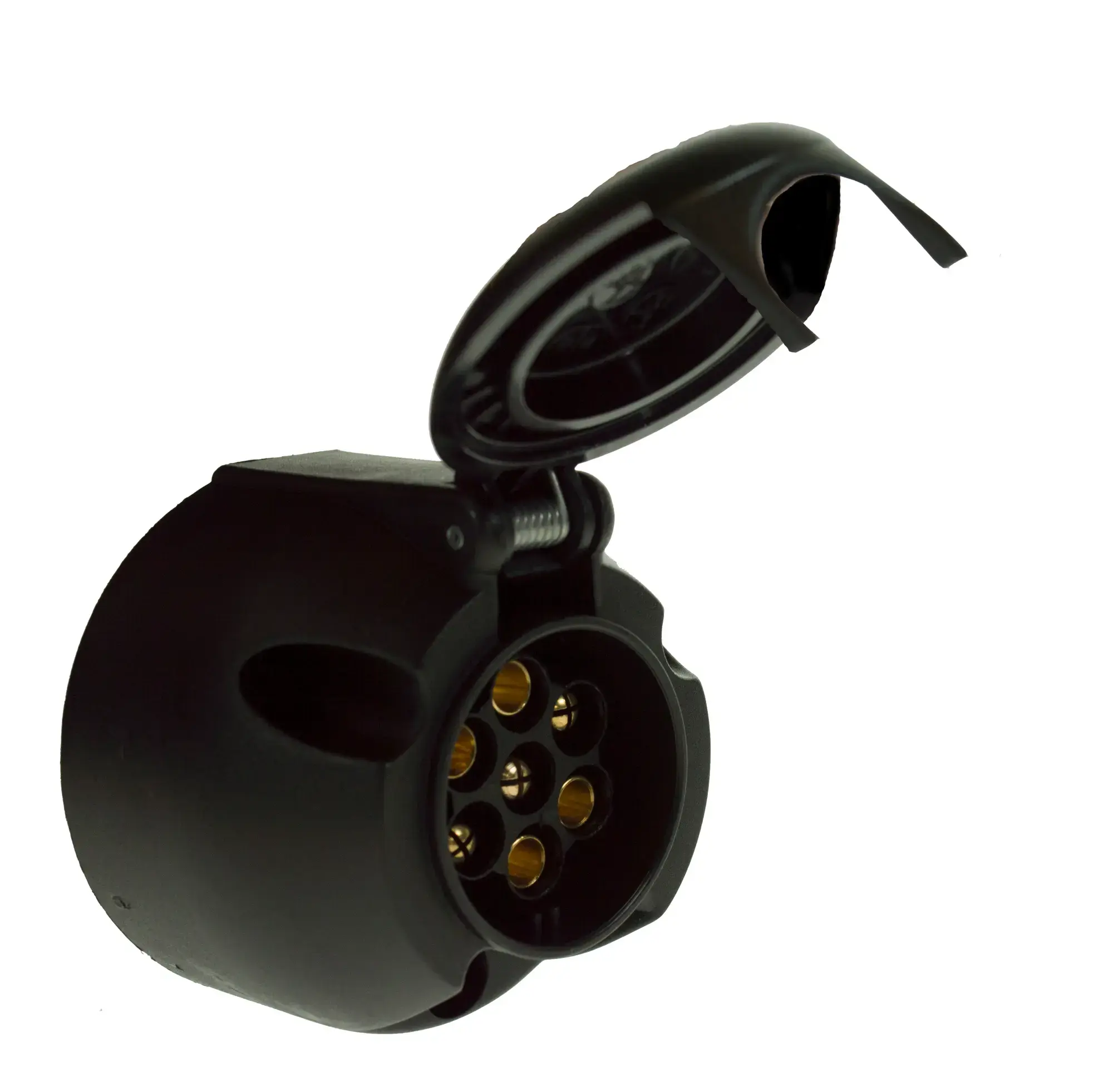 Maypole 12N 7 Pin Black Plastic Socket Caravan Trailer Electric Socket