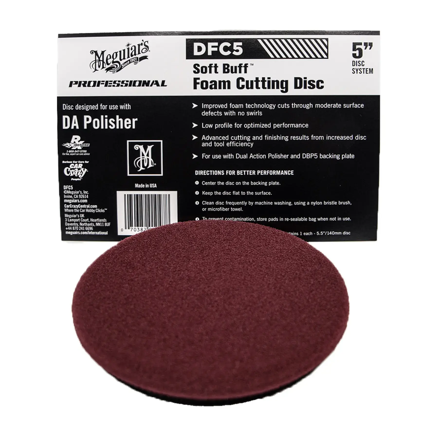 Meguiars Professional Soft Buff Foam Cutting Disc 5"