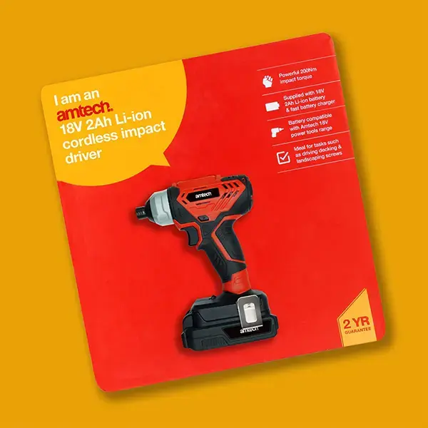 amtech 18V 2Ah Li-ion Cordless Impact Driver