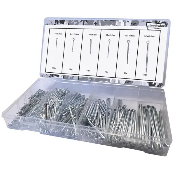 Streetwize 500-piece Aluminium Split Pin Assortment Kit