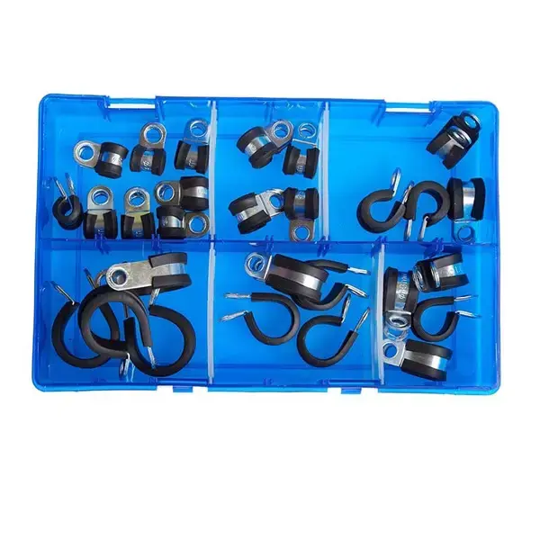 Pearl BOX OF 38ASSTD RUBBER LINED P CLIPS 6MM-21MM