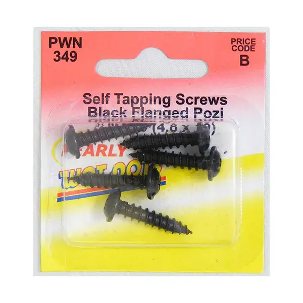Pearl Self Tapping Screws (Black Crosshead Flanged)