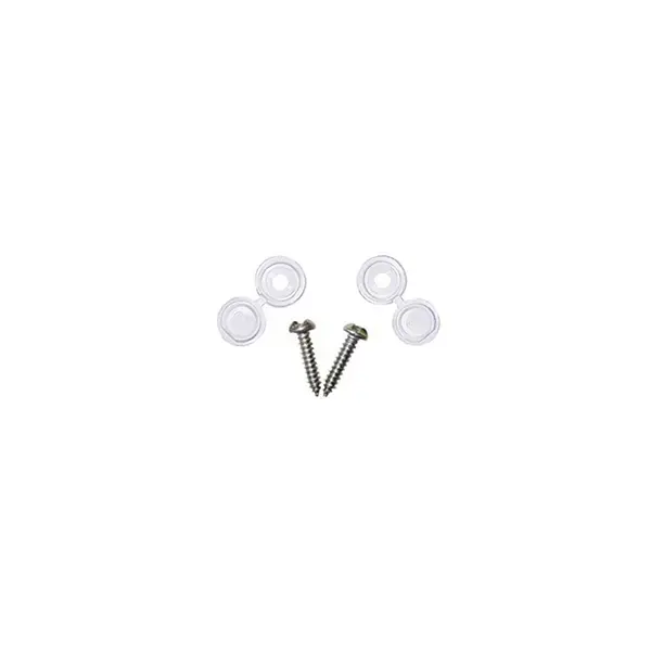Pearl PWN643 No.Plate Security Caps&Screws White 1Pr