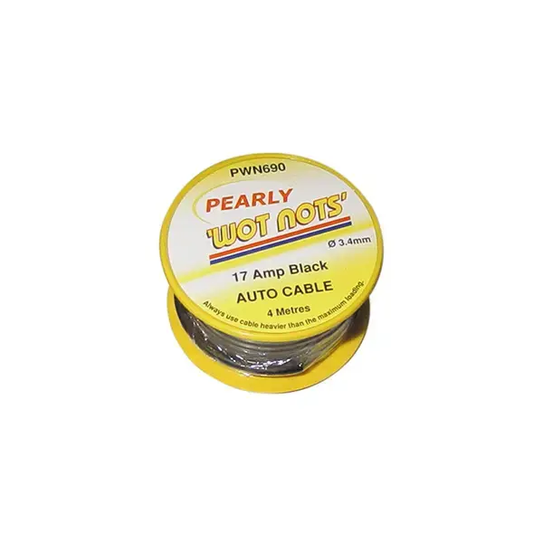 Pearl Wiring Cable Single 17Amp X 4M Black