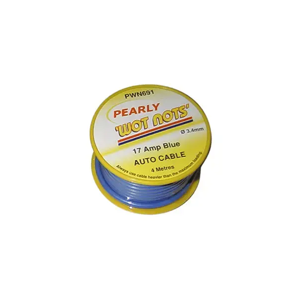 Pearl Wiring Cable Single 17Amp X 4M Blue