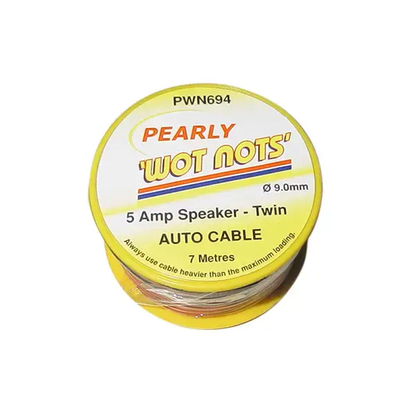 Pearl 5 RollsWI CABLE TWIN RED/BLK 5AMP X 7M