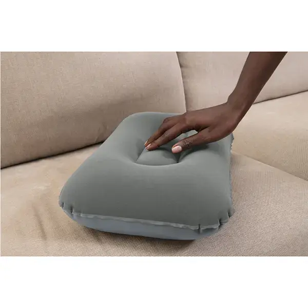 Bestway 16.5" x 10" x 4"/42cm x 26cm x 10cm Flocked Air Camp Pillow (67121)