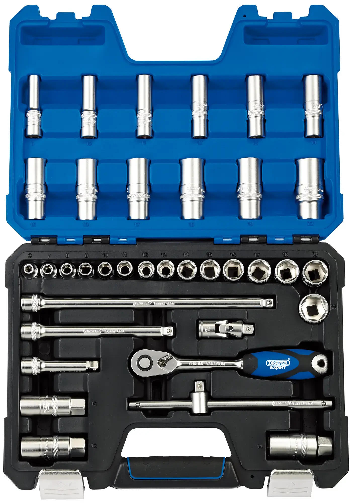 Draper Metric Socket Set, 3/8" Sq. Dr. (36 Piece)
