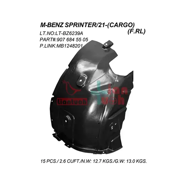 Platinum Plus Nsf Wing Splashguard Sprinter 18- Rear Part | 5053 1175 | Euro Car Parts