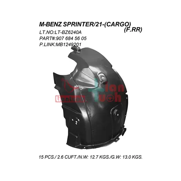 Platinum Plus Osf Wing Splashguard Sprinter 18- Rear Part | 5053 1174 | Euro Car Parts