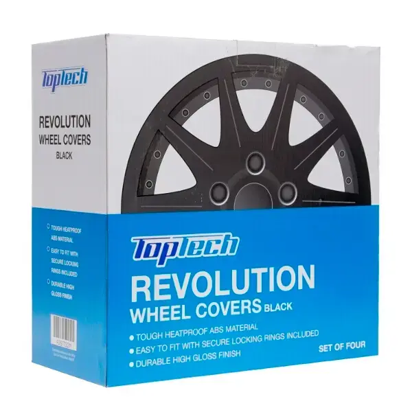 Top Tech Revolution 13 Inch Wheel Trims Gloss Black (Set of 4)