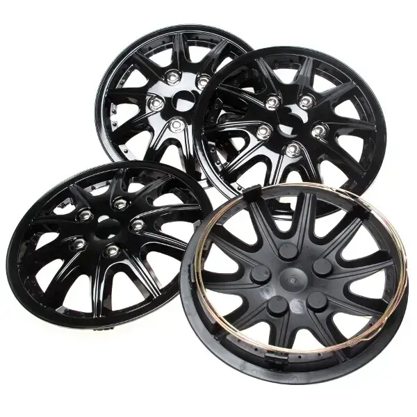 Top Tech Revolution 15 Inch Wheel Trims Gloss Black (Set of 4)