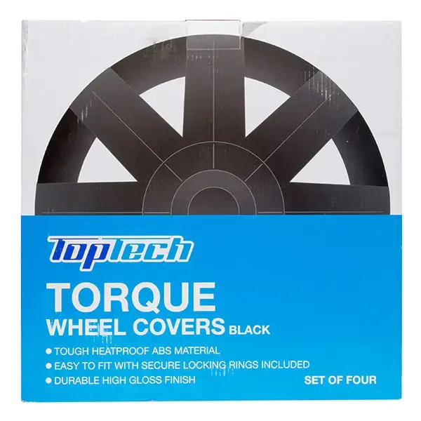 Top Tech Torque 14 Inch Wheel Trims Gloss Black (Set of 4)