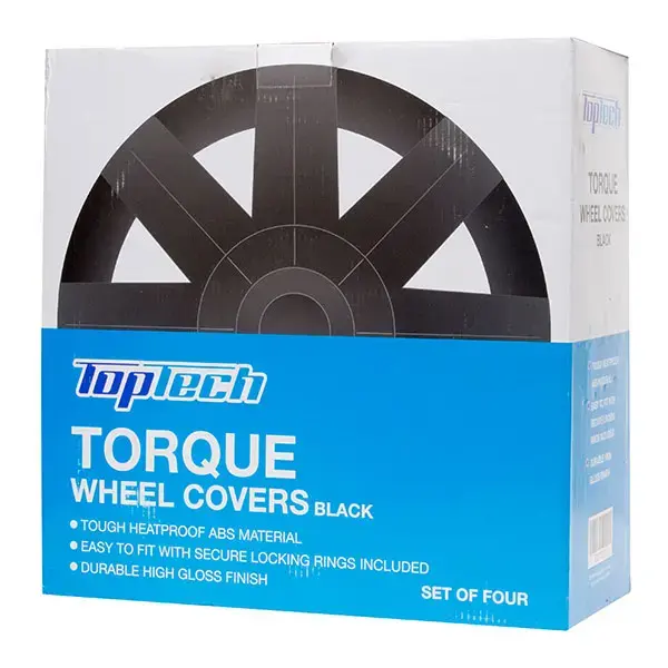 Top Tech Torque 14 Inch Wheel Trims Gloss Black (Set of 4)