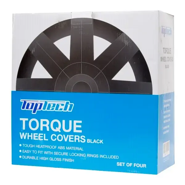Top Tech Torque 15 Inch Wheel Trims Gloss Black (Set of 4)