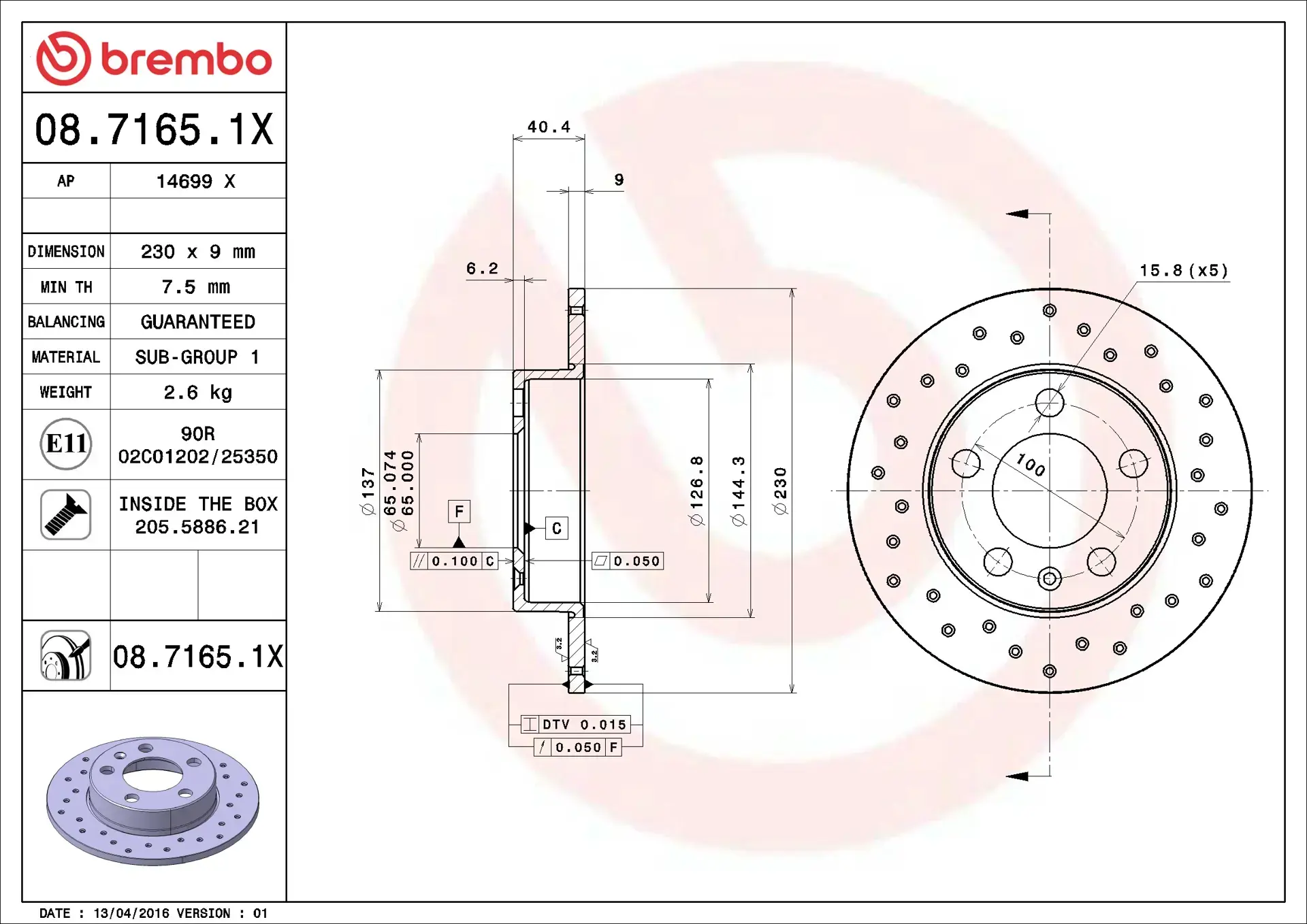 Brembo High Performance Brake Disc