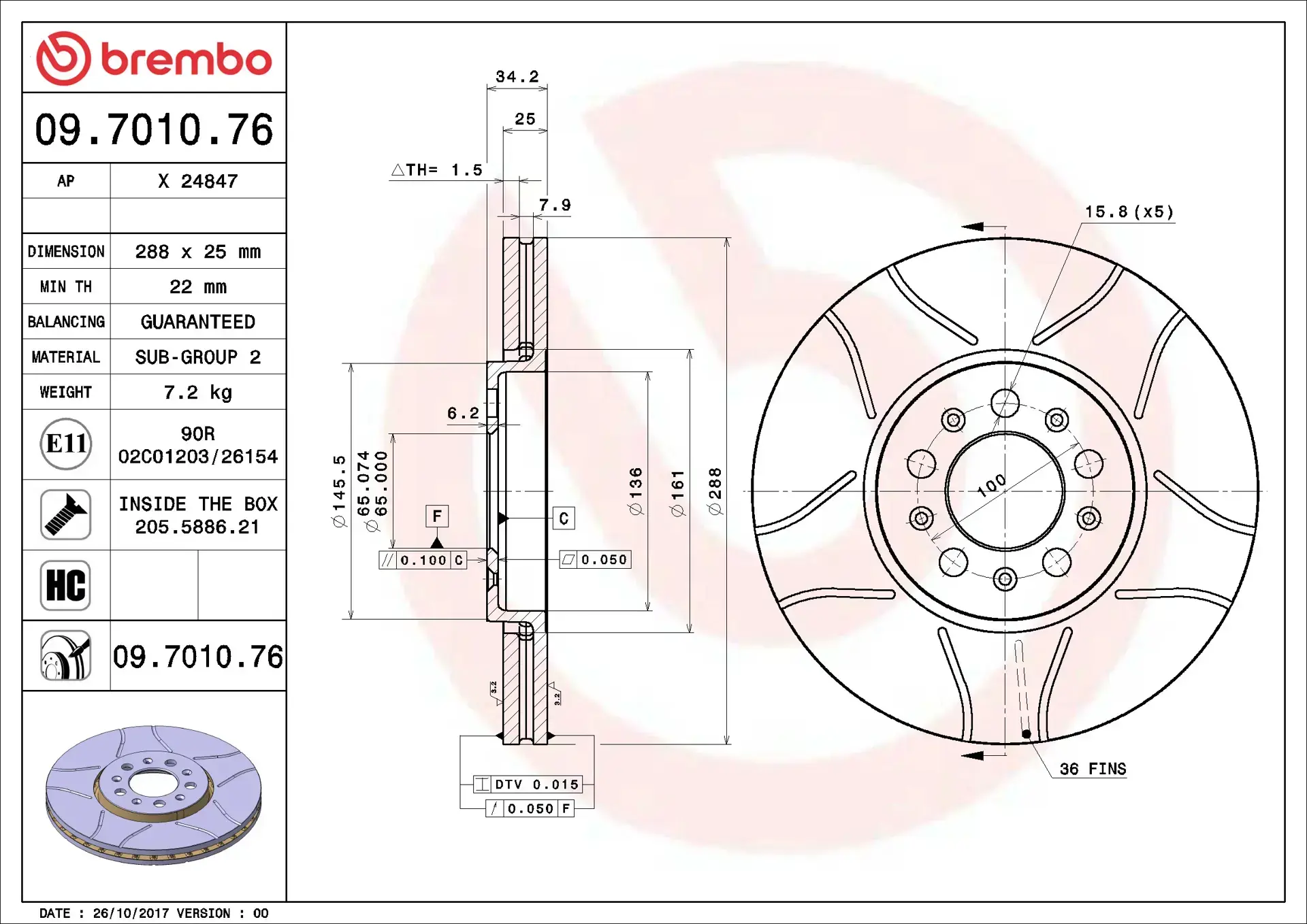 Brembo High Performance Brake Disc