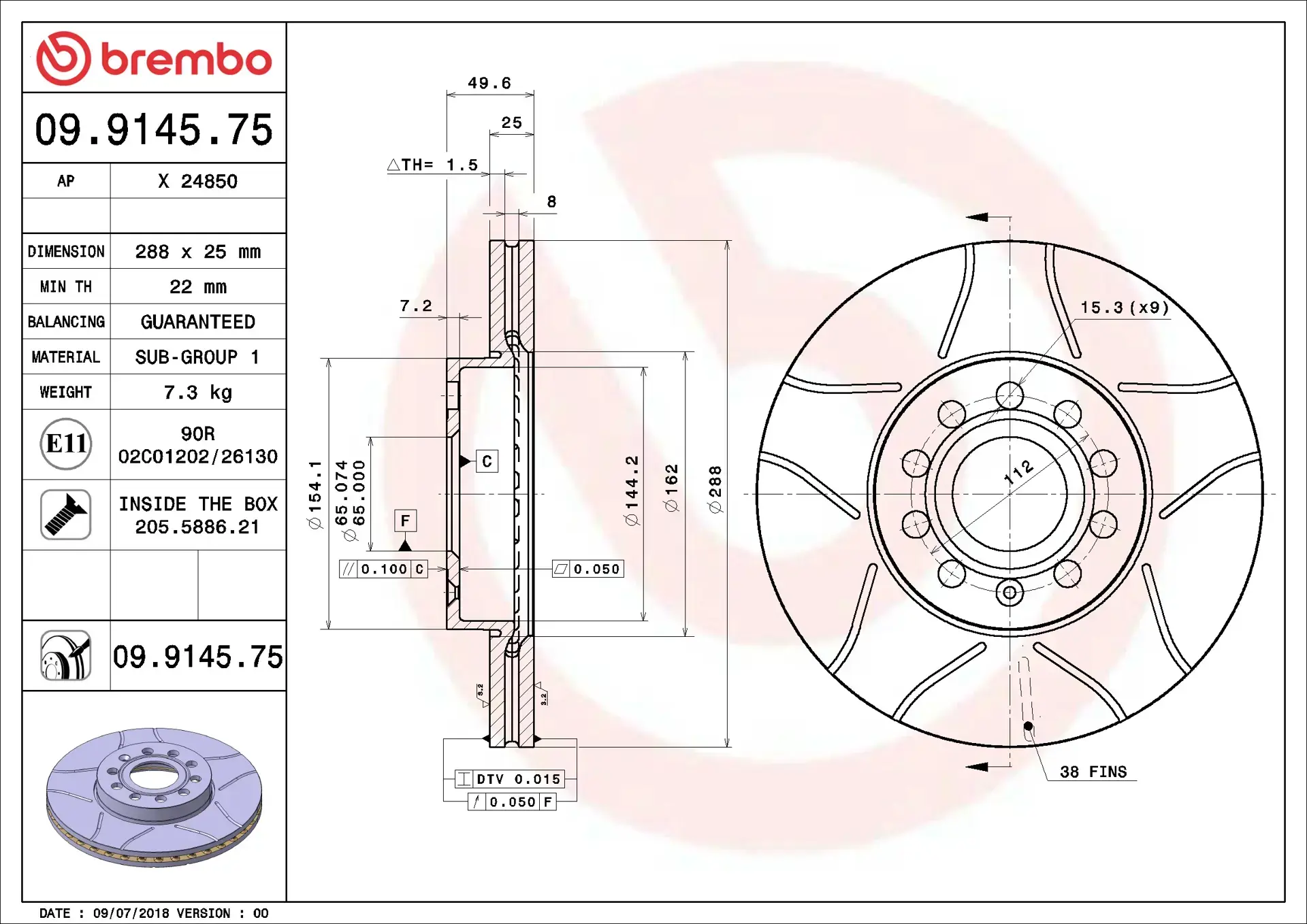 Brembo High Performance Brake Disc