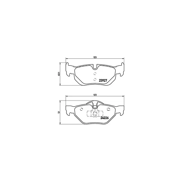 BREMBO P 06 037 Bremsbelagsatz, Scheibenbremse für Verschleißwarnanzeiger vorbereitet, mit
