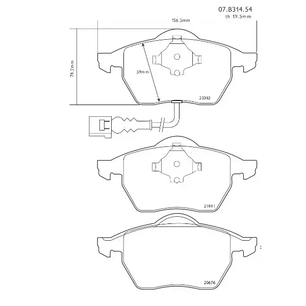 Brembo High Performance Brake Pad Set