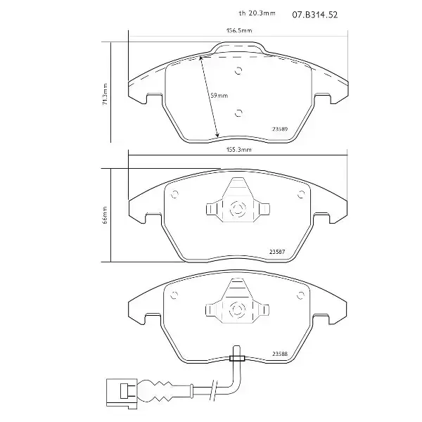 Brembo High Performance Brake Pad Set