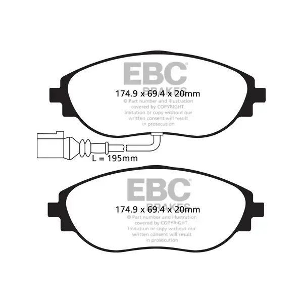 EBC Green Stuff High Performance Brake Pad Set