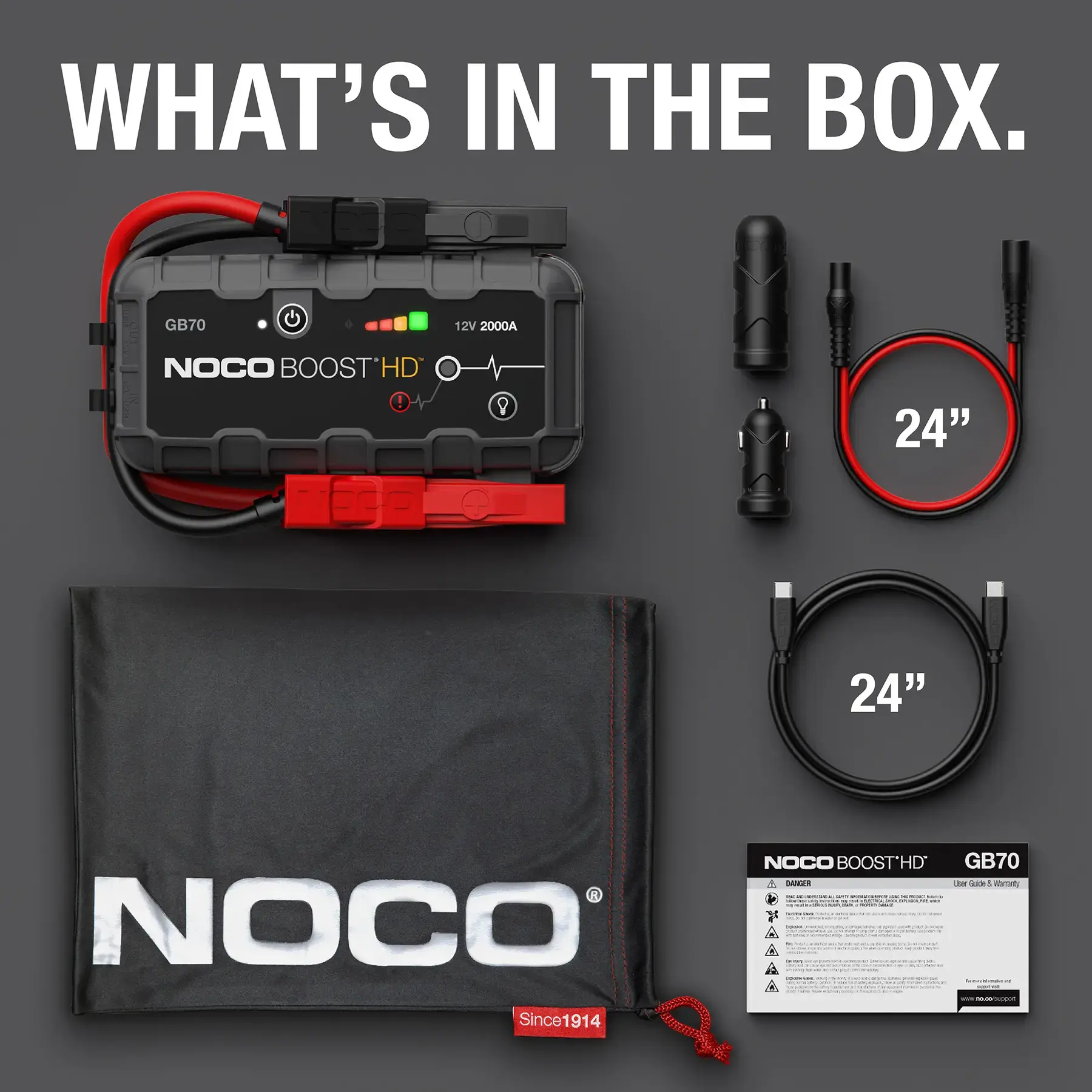 Noco GB70 Boost HD 2000A UltraSafe Lithium Jump Starter