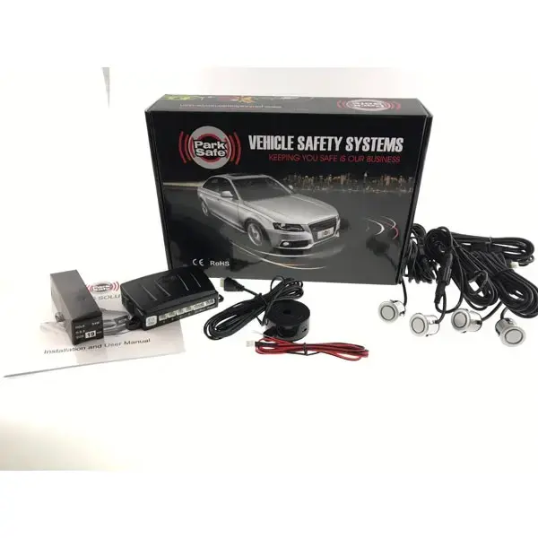 Park Safe 4pc Flat Mount Parking Sensor Kit (Rear) - Silver