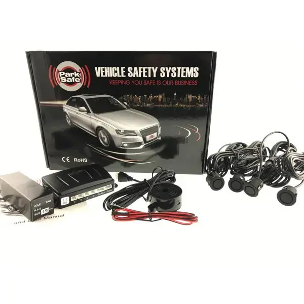 Park Safe 4pc Flat Mount Parking Sensor Kit (Front) - Matt Black
