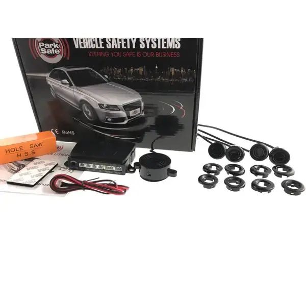 Park Safe 4pc Angled Mount Parking Sensor Kit (Front) - Gloss Black