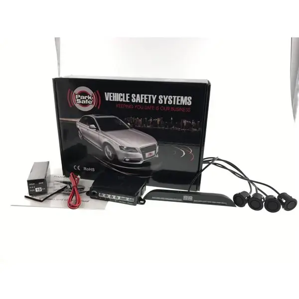 Park Safe 4pc Flat Mount Parking Sensor Kit With LED Display (Rear) - Matt Black