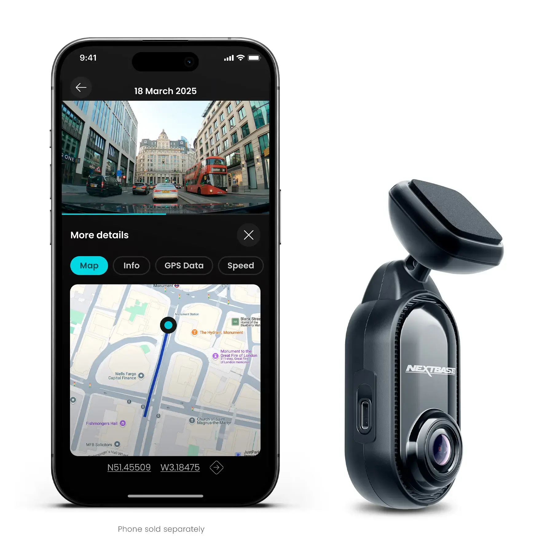 Nextbase Piqo 1K 1080p Dash Cam