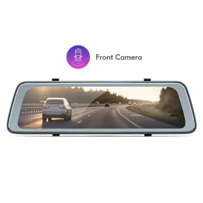 Road Angel Halo Vision 2 Mirror Dash Cam – 10” Touchscreen + Rear 1080p Cam with Hardwi