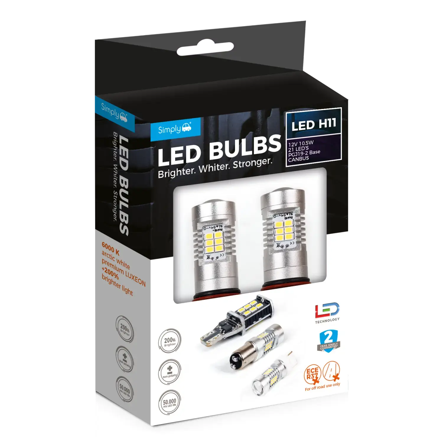 Simply SIMPLY 711 H11 21LED FOG LIGHT TWIN PACK