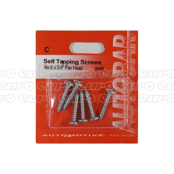 AUTO_BAR Self Tapping Screws 3/4" x 6 (PK10)