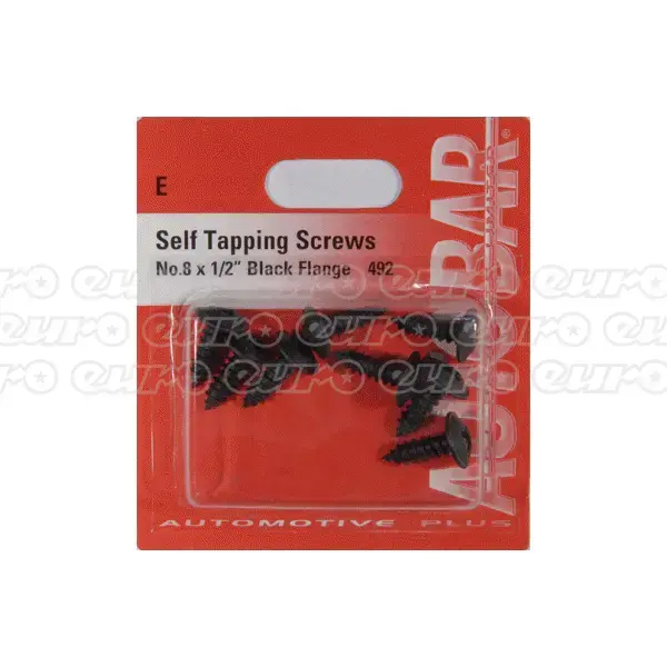 Self Tapper Blk Flange 8 x 1/2