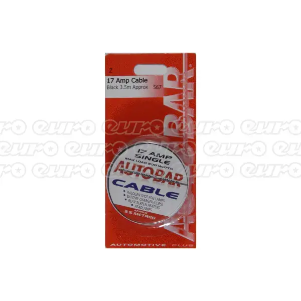 null 17 Amp Cable - 3.5m App. Black