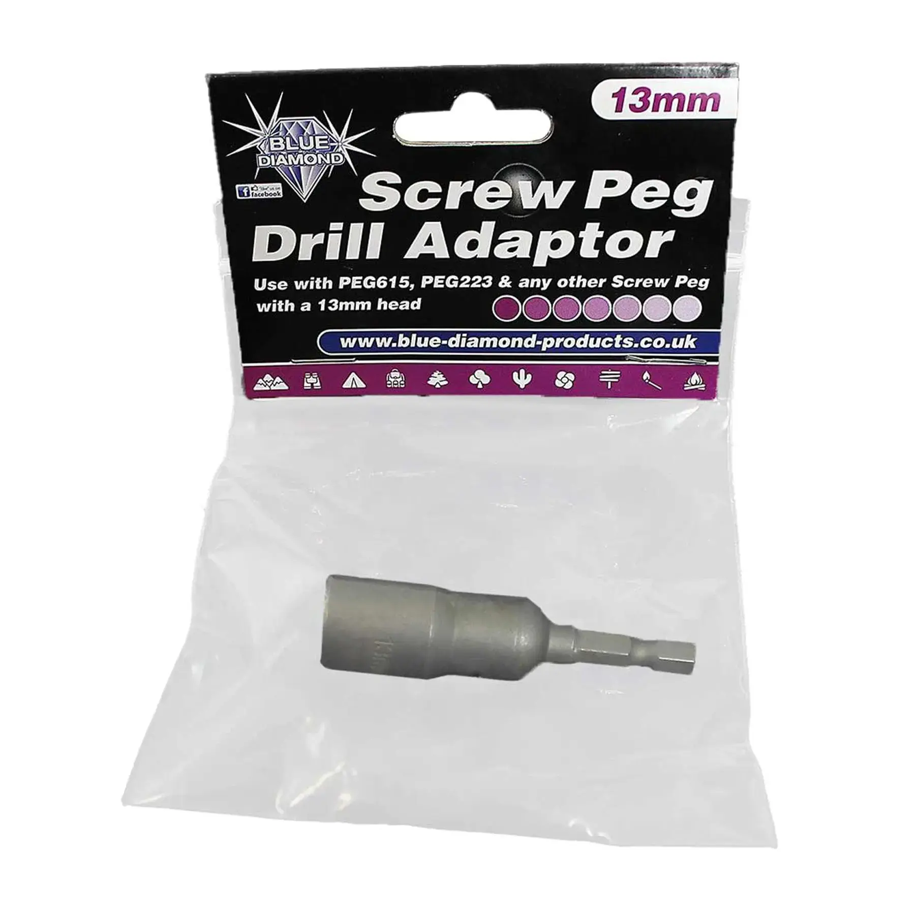 Blue Diamond Screw Peg Adapter