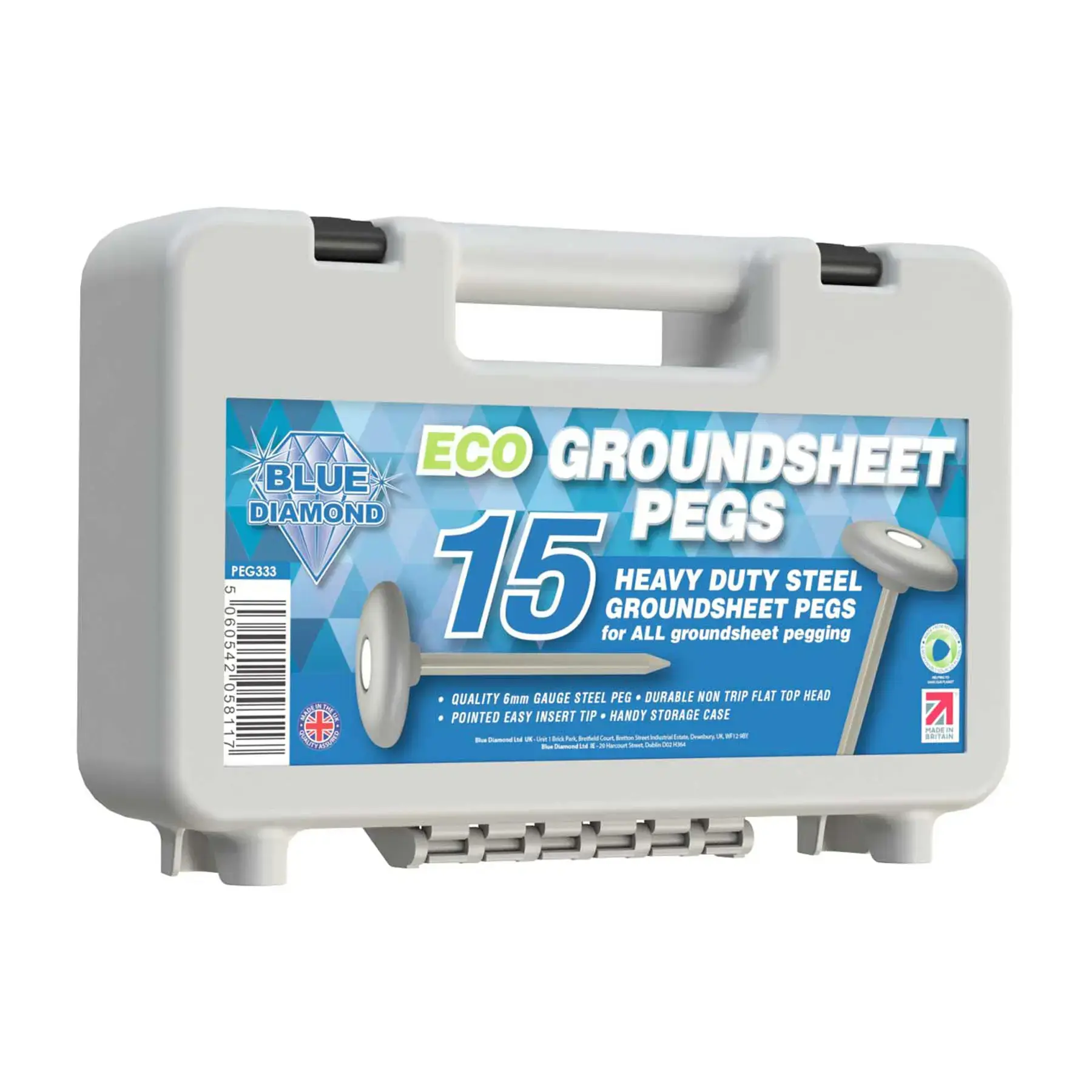 Blue Diamond Eco Groundsheet Pegs Case Of 15