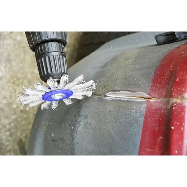 ZIP, Wire Brush Wheel, Purple, 100mm Fits 6mm Drills