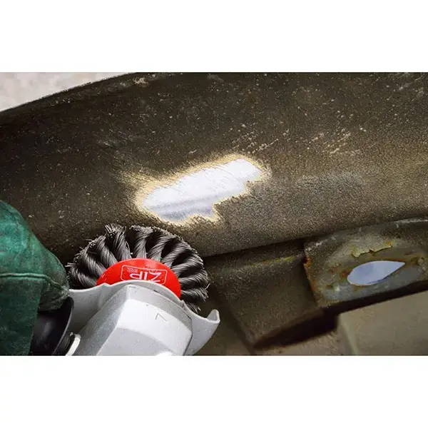 ZIP Wire Brush Wheel, Red, Fits 100mm Grinders