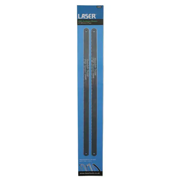 Laser 0254 HSS Hacksaw Blades 24tpi 2pc